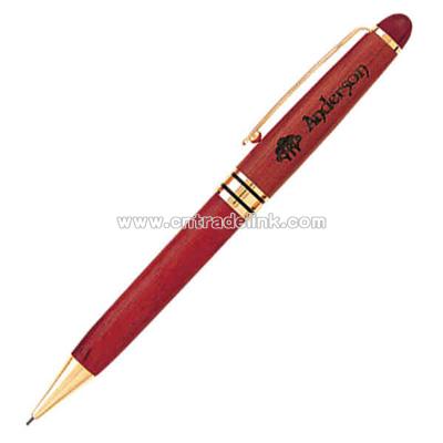 Twist action wood pencil