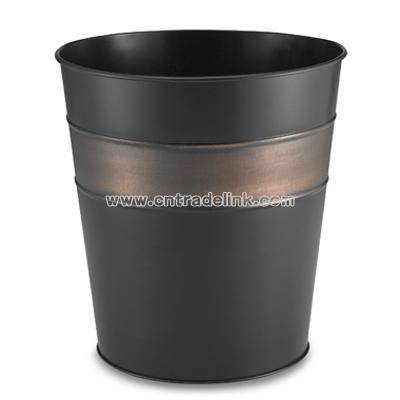 Two-Tone Oil Rubbed Bronze Wastebasket