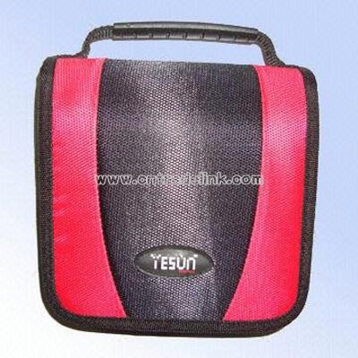 Two-tone Color CD Wallets Made of 800D Polyester