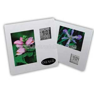 Two way picture frame & alarm clock