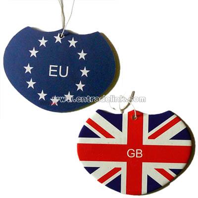 UK EU Flag Hanging Paper Air Freshener
