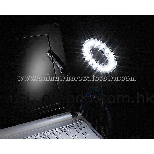 USB 18-LED Light with Magnifier