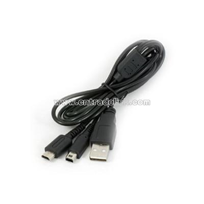USB 2 in 1 Charge Cable for NDSI NDS Lite