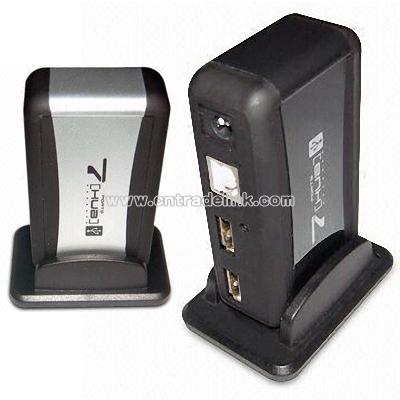 USB 2.0 Hub with 7 Ports and Data Transfer Rate of 480Mbps