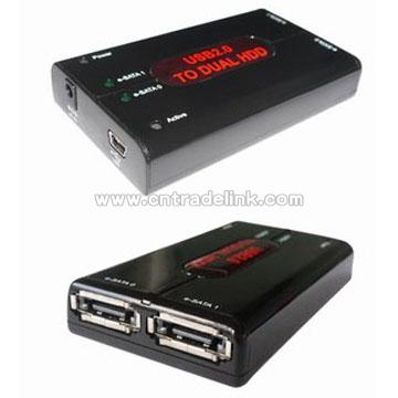 USB 2.0 TO DUAL SATA HDD with RAID 1