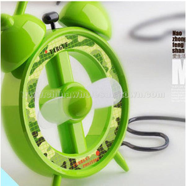 USB Alarm Clock Shaped Fan