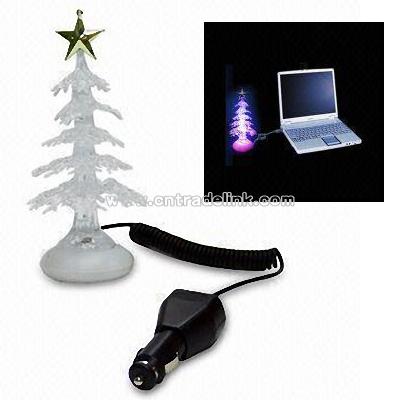 USB Crystalline Tree with Color Changing Light