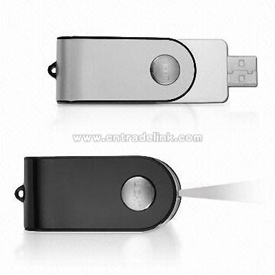 USB Drive with LED Torch and Auto Rechargeable Battery