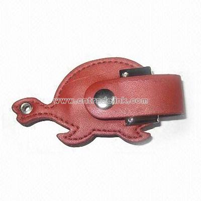 USB Flash Drive with Leather Pocket Clip