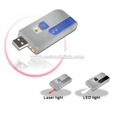 USB Flash With Laser Pointer / LED Light