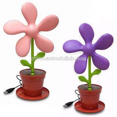 USB Flower PU Fan
