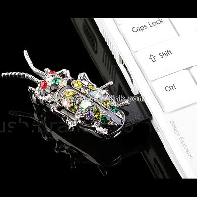 USB Jewel Bug Necklace Flash Drive