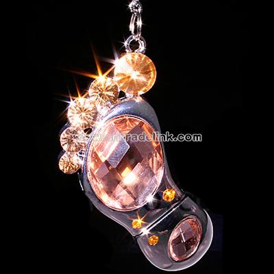 USB Jewel Foot Necklace Flash Drive