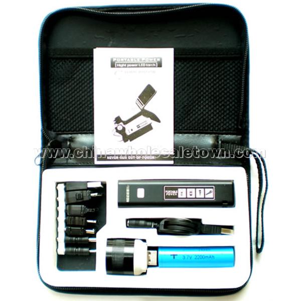 USB Mobile Charge Set with LED Flashlight