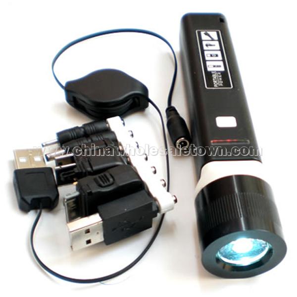 USB Mobile Charge Set with LED Flashlight