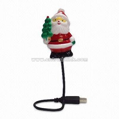 USB Santa Light with Flexible Cable and 7 Changing Colors