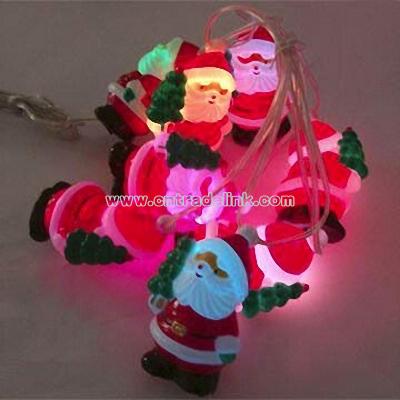 USB Santa String with LED Color Changing Light