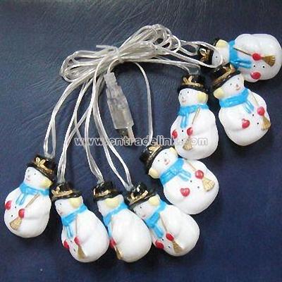 USB Snowman Light String