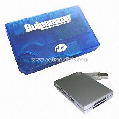 USB Three-port Hubs with SD/MS Card Reader