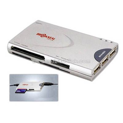 USB hub and smart card reader