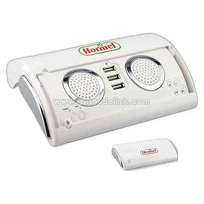 USB hub with speakers