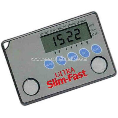 Ultra slim credit card size pedometer