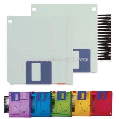 Unique computer brushed shape lie a floppy disk