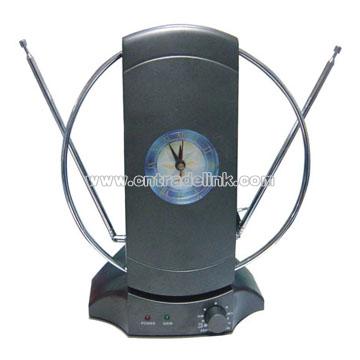 VHF & UHF Indoor Antenna with Clock