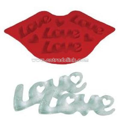 Valentine's Love Lip Shape Silicone Ice Cube Tray