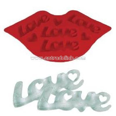 Valentine's Love Lip Shape Silicone Ice Cube Tray