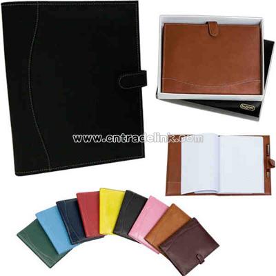 Vaquetta leather hard note book cover with note book