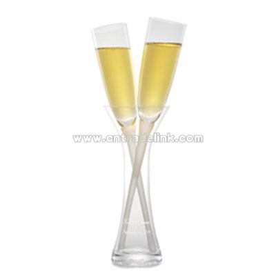 Vase and Toasting Flutes Set