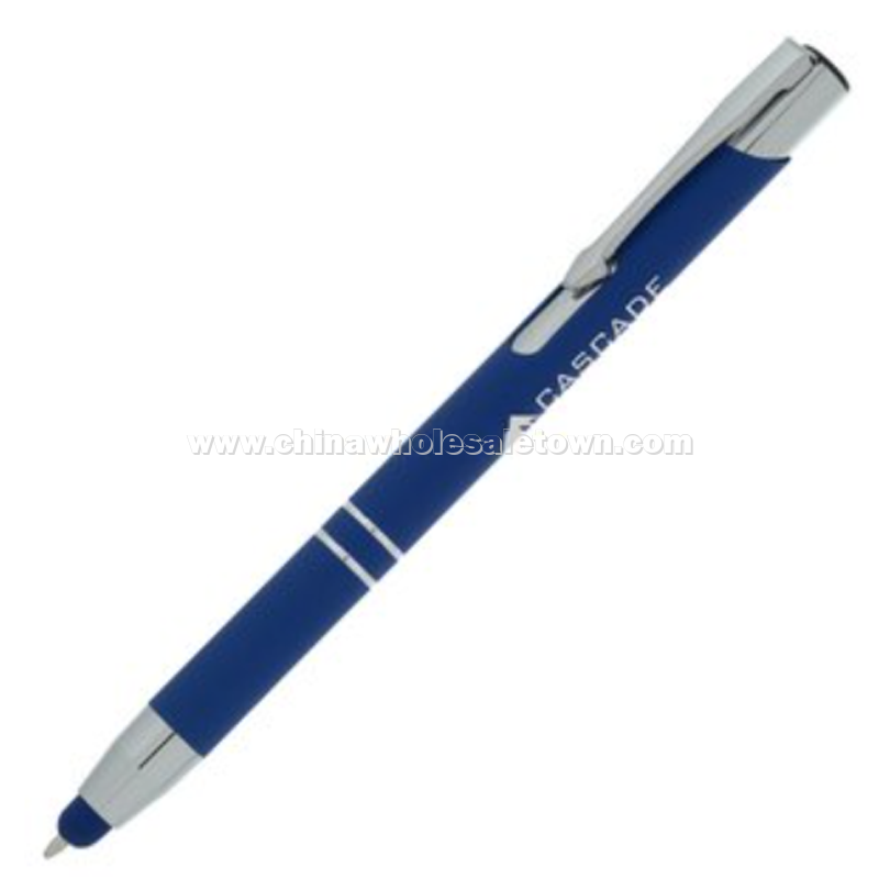 Venetian Soft Touch Stylus Metal Pen - Laser