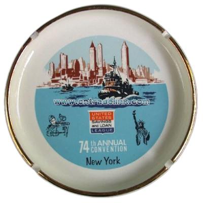 Vintage 60s New York Ad Savings & Loan Convention Ashtray