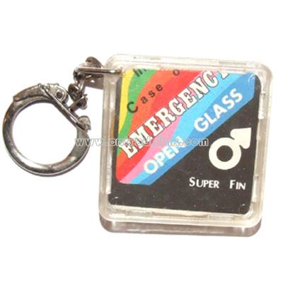 break in case of emergency condom keychain