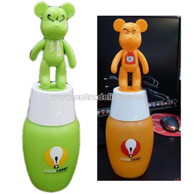 Violent Bear bottle lamp