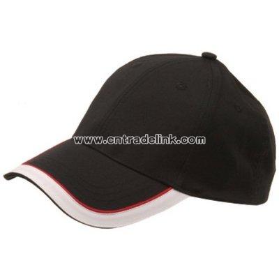Water Repellent Golf Cap-Black White
