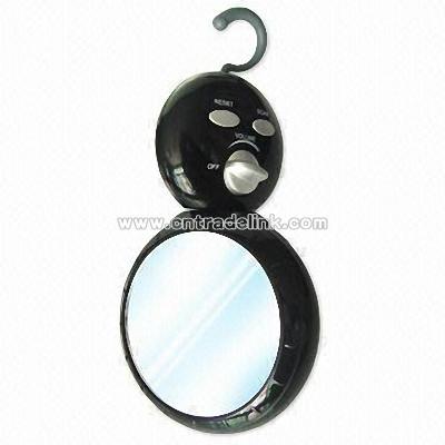 Water-resistant Shower Radio with LCD Clock
