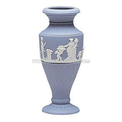 Wedgwood Blue Jasper Fluted Vase