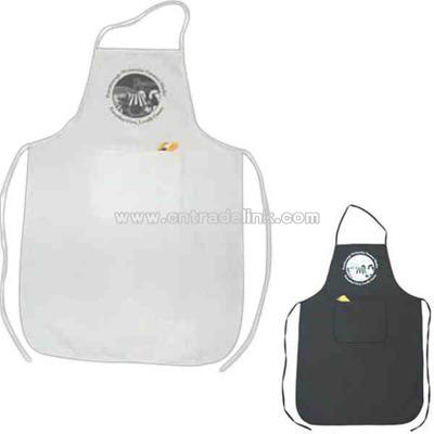 White - One pocket bib apron