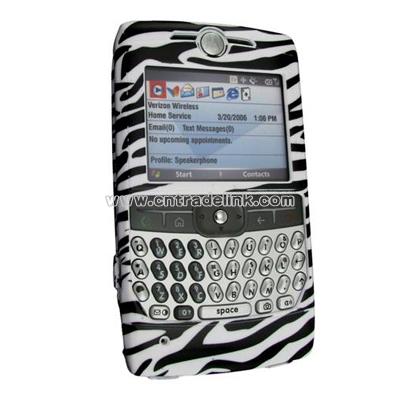 White/ Black Zebra Clip-on Case for Motorola Q