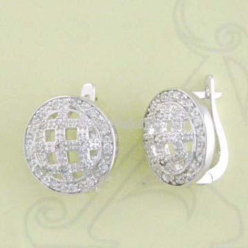 White CZ Earring