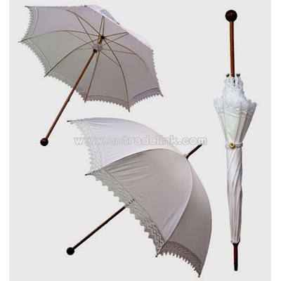 White Lace Parasol by Pasotti Umbrella