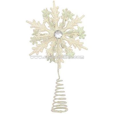 White Metal Snowflake Tree Topper