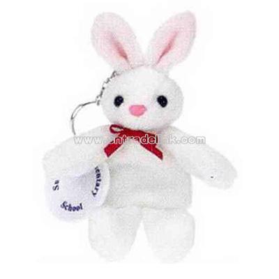 White bunnya nimal toys with Keychain
