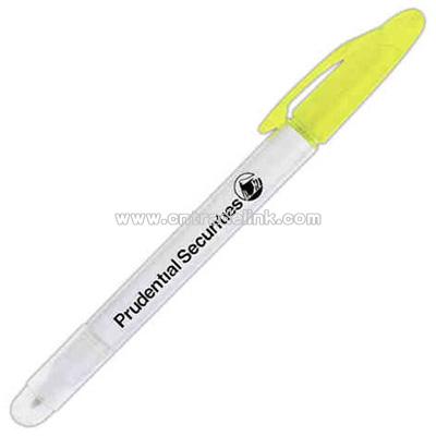White pen-highlighter combo