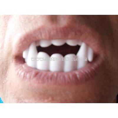 White vampire fangs