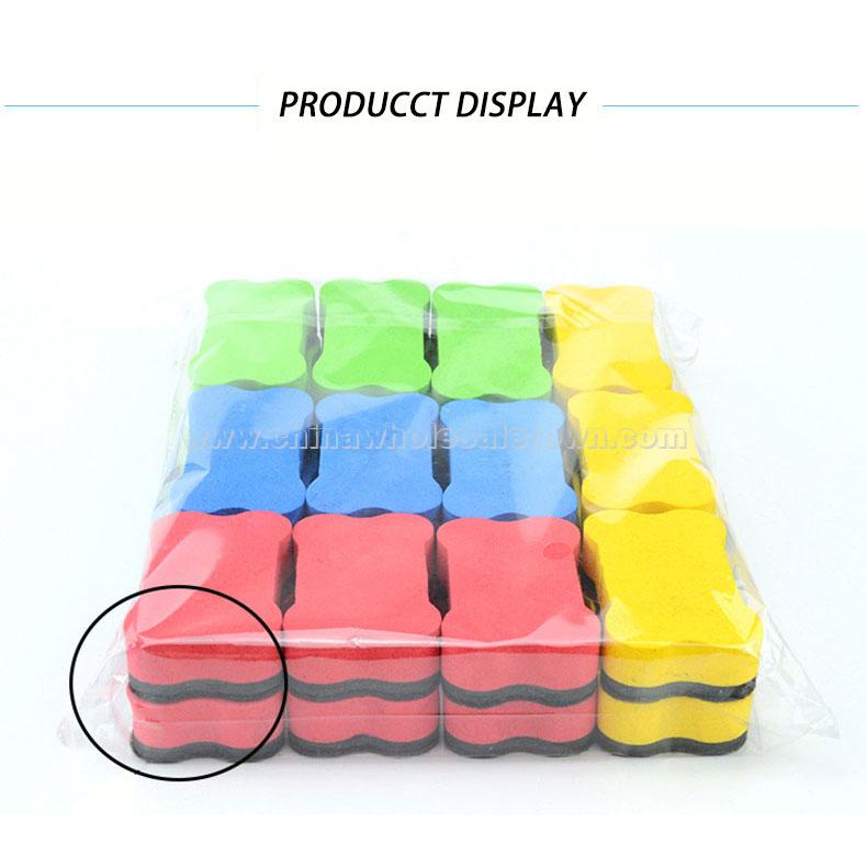 Wholesale eva magnetic blackboard eraser color small bones EVA