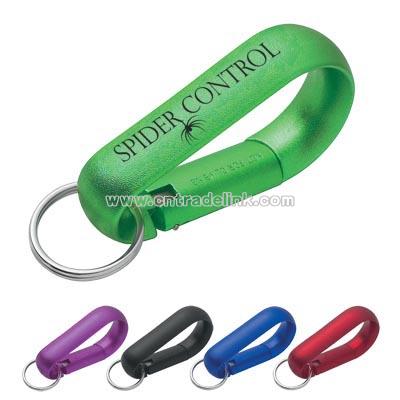 Wide Aluminum Carabiner With Key Ring