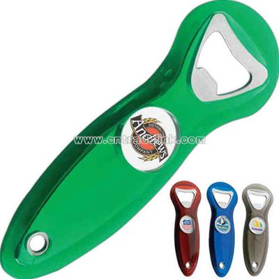 Wide handle bottle opener